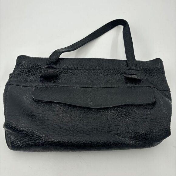 Justin Handbag Casual Vintage Justin USA Made Cowhide Grain Leather Black 10"x6" - Picture 1 of 8